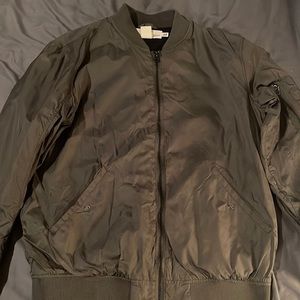 Olive Green Bomber Jacket, size M